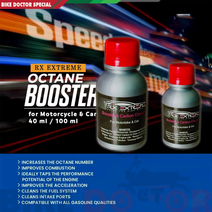 RX EXTREME Fuel Additives Octane Boos ter & Carbon Cleaner for Motorcycle & Car (40 m & 100 ml)