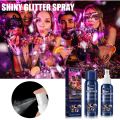 60ml Hair Body Glitter Spray Sparkly Shimmery Glow Face Highlighter Long Lasting Powder Sprays For Party Supplies. 