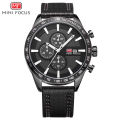 MINI FOCUS Watch Men's Quartz Watch Trendy Watch Three Eye Calendar MF0029G. 