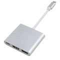 Type-C HUB USB C To HDMI Cable Adapter Splitter C 3 IN 1 4K 3.0 PD Fast Charging Smart Adapter For MacBook Dell.