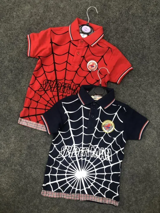 WhiteFit Kids Premium Quality Spider Man Polo T-Shirts