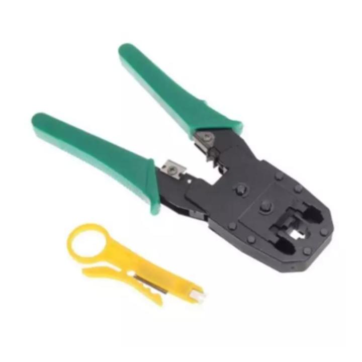 RJ45 Ethernet Lan Cable Crimping Pliers Black and Green Daraz .bd