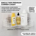 Bathroom Shelf, Set of 1, Adhesive Metal Wall Mounted Storage Organized Rack for Shower Caddy,Triangle Basket No Drilling, Design for Bathroom Bedroom Living Room and Kitchen. 
