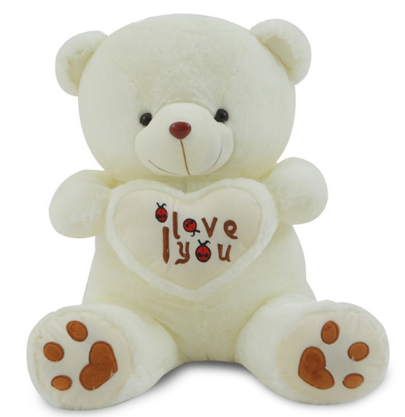 【Trick or Treat Alliance Mall】50/70 I Love You Teddy Bear Large Stuffed Plush Holding LOVE Heart Gift for Valentine Day Girls' Birthday