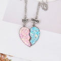 Half Heart Pendant Best Friends Necklaces for Girl Women Friendship Jewelry.