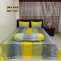 AC HOME TEX Cotton Fabric (সুতি কাপড়) Disital Printed 7 by 8 Feet Double King Size Bed Sheet With Two Matching Head Pillow Covers..