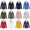 Women's Autumn Winter Plus Velvet Outdoor Jacket Windproof Waterproof Mountaineering Hooded Coat. 