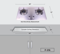 Gazi Gas Stove P-316 | Premium Steel Body, Auto Ignition, Double Burner | LPG/NG Supported..
