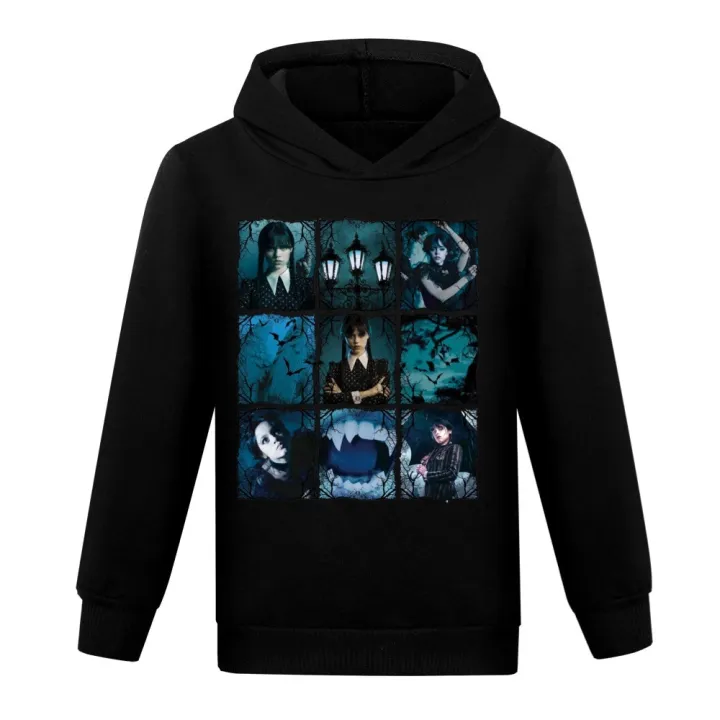 Kids%20Wednesday%20Addams%20Family%20Cosplay%20Costume%202023%20Addams%20Baby%20Girls%20Sweatshirts%20Fashion%20Boys%20Pullover%20Hoodie%20Children%20Clothes%20-%20Image%205