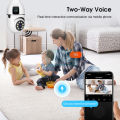 Doomhot Camera Dual Upgrade Light Bulb Camera Camera Screen Dual Lens Intelligent Tracking PTZ Detection Alarm Infrared Night Vision Multiple Platforms Connected Cellphone WiFi. 