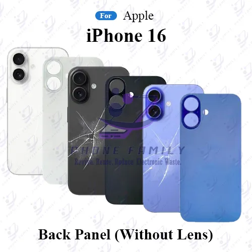 For Apple iPhone 16 Back Panel/Backshell/ Casing With Logo-All Colors ...