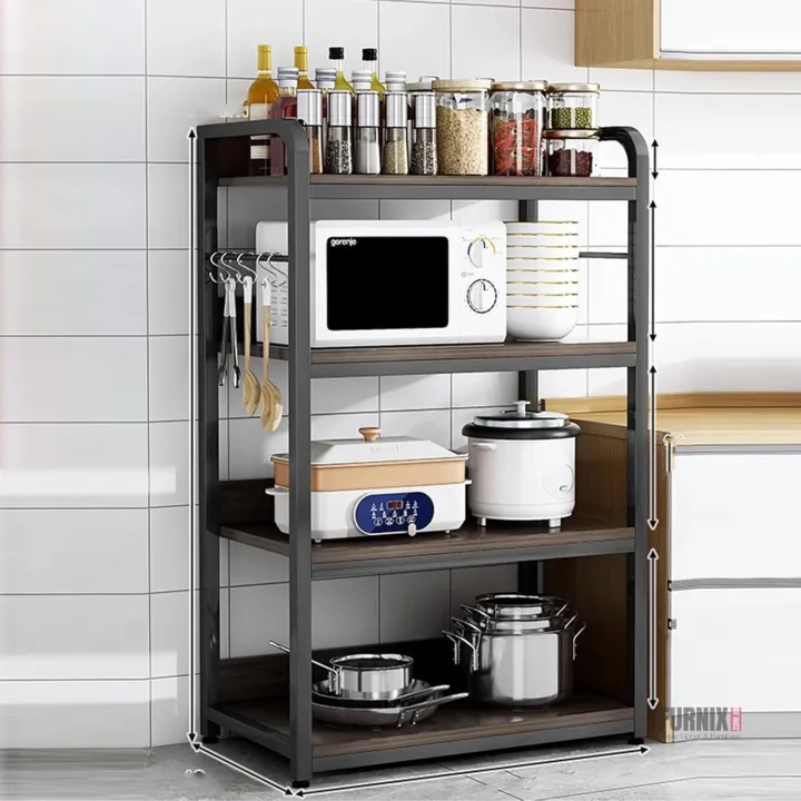 4-Tier Kitchen Cabinet Oven Rack Shelf – Microwave Stand and Storage ...