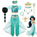 Pants Birthday Party Halloween Latin Magic Lamp Princess Jasmine Princess Dress Dress Up Costume Girls' Day Fantasy Top Long. 