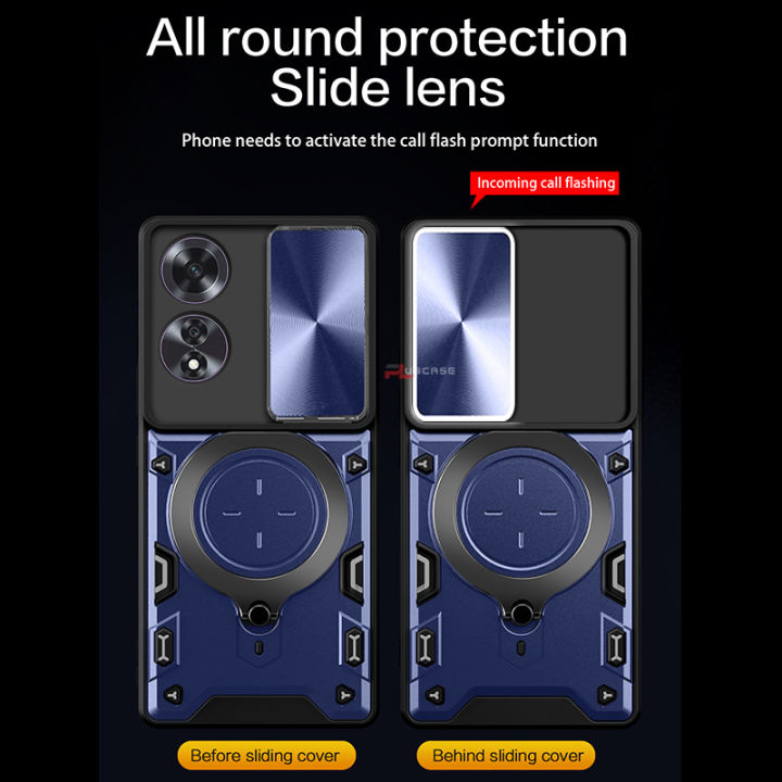 PlusCase%20for%20OPPO%20A60%204G%20360%C2%B0%20Rotate%20Ring%20Stand%20Full%20Protection%20Slide%20Lens%20Cover%20Shockproof%20Case%20-%20Image%207