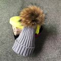 Winter Brand Female Fur Pom Poms hat Winter Hat For Women Girl 's Hat Knitted Beanies Cap Hat Thick Women Skullies Beanies. 
