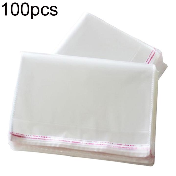 【Hey my home】50pcs Self Adhesive Plastic Bags Transparent Self-Adhesive Sealed Packaging Bag