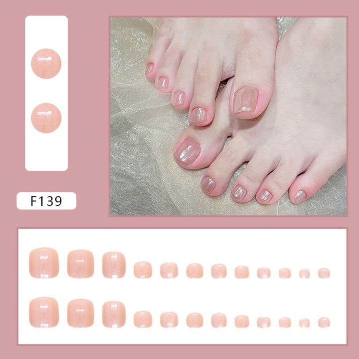 24pcs%20Simple%20Toenails%20French%20Full%20Cover%20Cute%20Butterfly%20Cat%20Eye%20Short%20Square%20Toe%20Nails%20Foot%20Nails%20Tips%20for%20Women%20Girl%20-%20Image%206
