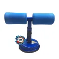 Self-Suction Sit-up Bar Assistor - Gym Workout Fitness Equipment - Blue. 