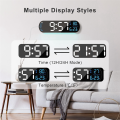 Digital Clock Wall LED Digital Alarm Clock Timing with Remote Control 13.7Inch,Auto Brightness,Dual Alarm Clock & Timer,for Bedroom, Gift.