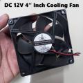 4″ Inch 12V Cooling Fans 4 Inches DC 12V 90x25mm Heatsink Cooler Cooling Fan Radiator Heat Dissipation Fan With Cables. 