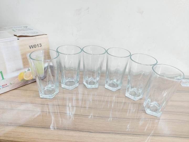 Crystal%20Clear%206%20Pcs%20Water%20Drinking%20Glass%20Set%20Square%20Back%20Plain%20Design.%20Juice,%20Drinking%20Glass%20Set.%20OLiLA.%20Model:W013:R70.%20-%20Image%204