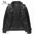 Luxury Man Genuine sheepskin leather jacket Brand Dusen Klein men slim Designer spring leather coats Black/Brown 14B0109. 