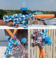 VikriDA Gel Ball Blaster Gun & Foam Blaster Toy for Outdoor Activities Shooting Time with Gel Ball | Original Airsoft Gun Automatic | Blue.