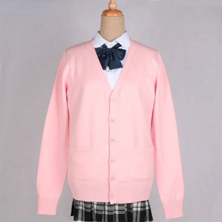 Cardigan%20Women%20Solid%20Oversize%20Loose%20Sweaters%20Girls%20Japanese%20Knit%20Cardigan%20Candy%20Color%20School%20Uniform%20Sweater%20Anime%20Cosplay%20-%20Image%203