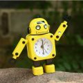 Creative Children Cartoon Robot Alarm Clocks Student Personal Mute Metal Making Table Alarm Clocks Children Christmas Gift.
