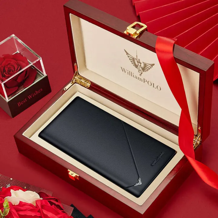 Emperor%20Paul%20Men's%20Genuine%20Leather%20Long%20Fashionable%20Multi%20functional%20Wallet%20Card%20Bag%20with%20Business%20Luxury%20and%20High%20end%20Gift%20for%20Boyfriend%20-%20Image%202