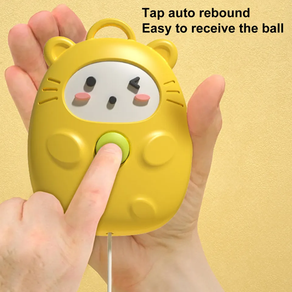 Door Frame le Tennis Trainer Cartoon Cat Indoor le Tennis Trainer for Kids Adults S Prtice Equipment with Retrle Rope Ball Paddles Hook Hang le Tennis Trainer