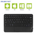 8 Inches Touch Bluetooth Keyboard Rechargeble Wireless Keyboard Slim Min Keypad With Touchpad For IOS Android Tablet Laptop PC.