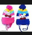 Baby Winter Warm Wool Fabric Woolen Beautifull Tie Cap for Kids -Boy's & Girl's. 