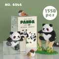 Compatible with LEGO China Giant Panda Building Blocks Flower Flower Meng Lan Puzzle Assembly Children's Day Birthday Gift Toy. 
