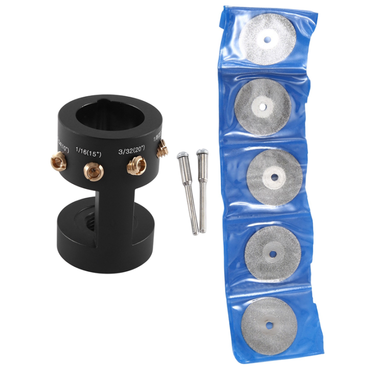 Tungsten Electrode Sharpener Grinder Set TIG Welding Tool With Cut-Off Slot Multi-Angle &Amp, Offsets, Horizontal Hole