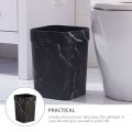 Can Trash Waste Bin Garbage Bathroom Container Basket Black Kitchen Decor Rubbish Square Wastebasket Paper Office Holderfor.