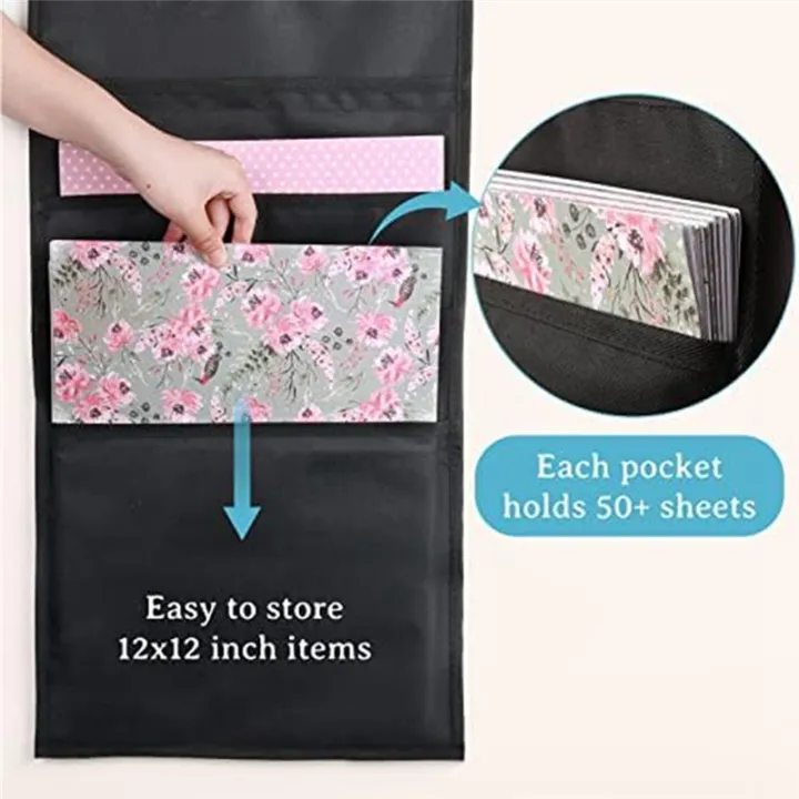 3Pcs%20Scrapbook%20Paper%20Storage%20Bags%2012%20X%2012%20Inch%20with%20Door%20Hooks%20for%20Scrapbooking,%20Cardstock%20-%20Image%204