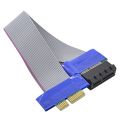 CHIPAL PCI-E 1X To 1X Flexible Ribbon Extension Cable PCI Express PCIE Riser Card Converter Extender For Graphics Card. 