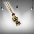 Rudraksha Mahadev Chain for Men & Women - Golden 2pcs.