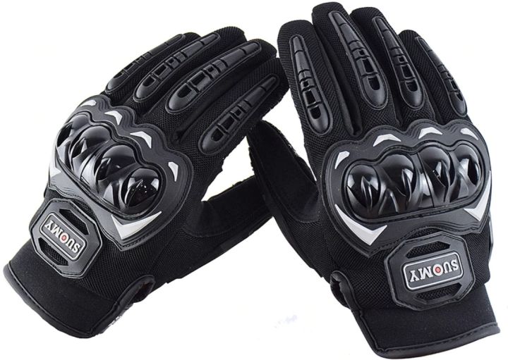 Premium Quality Full Finger Screen Touch SUOMY Hand Gloves For Biker Black