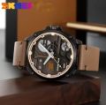 Skmei 2289 model Men's watch unique design exclusive collection Fashion Business Quartz Watch Leather Strap Men's Wristwatch  Waterproof Original fashion watch for Men. 