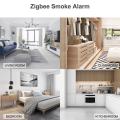 Tuya ZigBee Smart Smoke Sensor Detector Photoelectric Sensor Works With Smartlife Alexa Google Home Hub Required Smart Home.