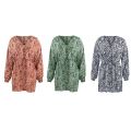 Autumn Floral Elegant Women Dress Long Sleeve Casual Beach Boho Loose Lace Up Sexy Dresses Woman Orange XL. 