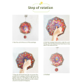 1 PCS Mandala Wind Spinner Metal 3D Rotating Windchimes Luxury Art Garden Hanging Outdoor Decoration. 