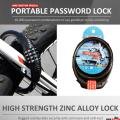 4 Digit Multifunctional Combination Keyless Password Anti-Theft Bicycle Shock Vibration Bike Security Cycling Lock Multicolor. 