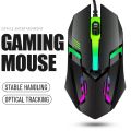 X1 1200 Dpi M6 7 Color Led Light Gaming Mouse - Black - Optical Tracing System, 5 Million Clicks - Transparent  Mouse. 