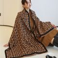 Thick Winter Warm Cashmere Scarf Hijab Women Print Double-sided Pashmina Shawl and Wrap Luxury Headscarves Bufanda Echarpe 2023.