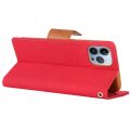 （COD)For iPhone 14 Pro GOOSPERY CANVAS DIARY Canvas Texture Flip Leather Phone Case. 