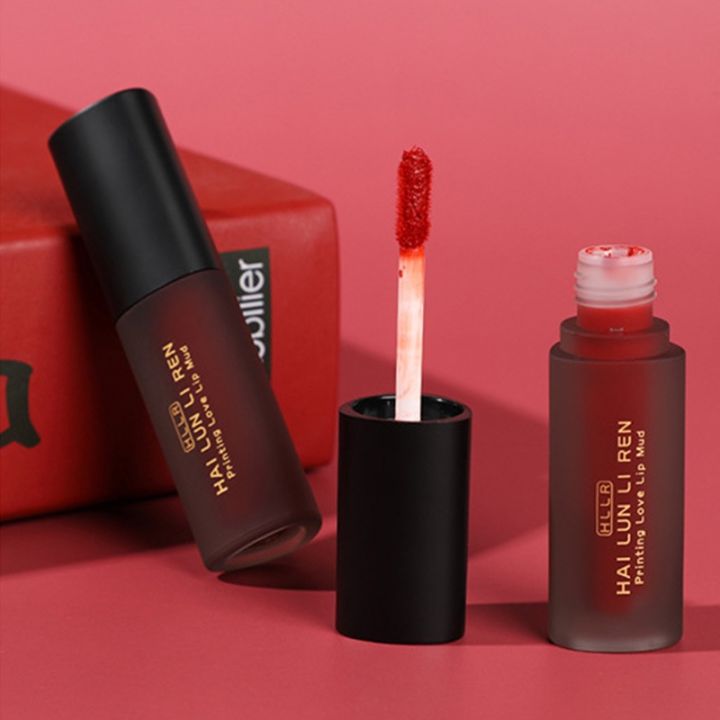 HAI%20LUN%20LI%20REN%20Velvet%20Matte%20Lip%20Tint%20Long-lasting%20Waterproof%20Silky%20Texture%20Lip%20Stick%20Red%20Brown%20Liquid%20Lipstick%20Lip%20Makeup%20Cosmetics%20-%20Image%203