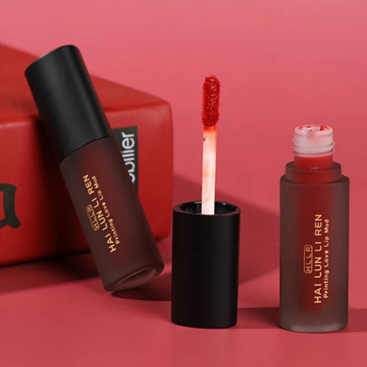 HAI%20LUN%20LI%20REN%20Velvet%20Matte%20Lip%20Tint%20Long-lasting%20Waterproof%20Silky%20Texture%20Lip%20Stick%20Red%20Brown%20Liquid%20Lipstick%20Lip%20Makeup%20Cosmetics%20-%20Image%203